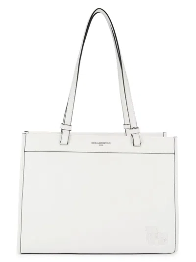 Karl Lagerfeld Women's Maybelle Solid Tote In White