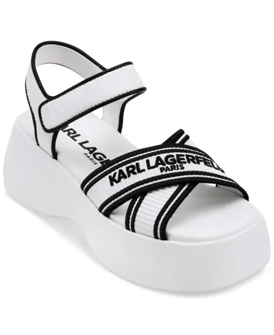 Karl Lagerfeld Women's Meddi Sandals In Bright White
