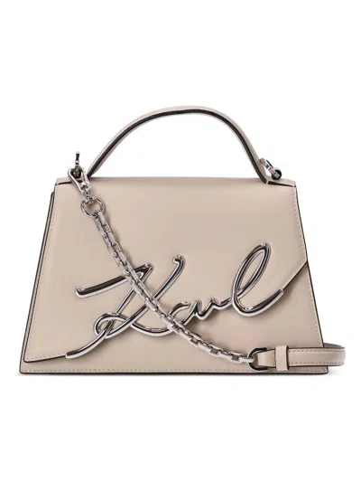 Karl Lagerfeld Women's Medium K Signature Crossbody Bag In Beige