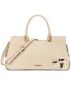 Karl Lagerfeld Meribel Satchel Bag In Brown
