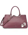 Karl Lagerfeld Meribel Satchel Bag In Burgundy