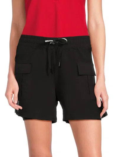Karl Lagerfeld Women's Mesh Shorts In Black