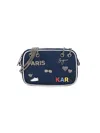 Karl Lagerfeld Women's Meurice Graphic Shoulder Bag In Navy
