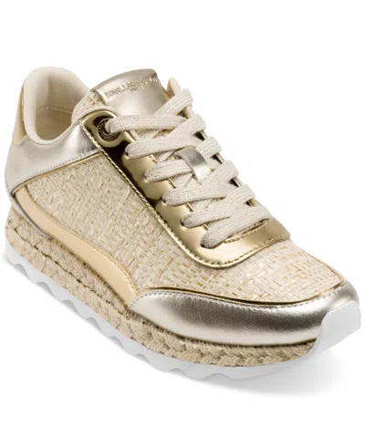 Karl Lagerfeld Women's Miara Espadrille Sneakers In Natural,gold