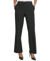KARL LAGERFELD WOMEN'S MID-RISE CREASE-FRONT BOOTCUT PANTS