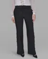 Karl Lagerfeld Women's Mid-rise Flared Pants In Black