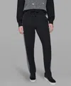 Karl Lagerfeld Women's Mid-rise Straight Jogger Pants In Black