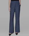 Karl Lagerfeld Women's Mid Rise Striped Sequin Pants