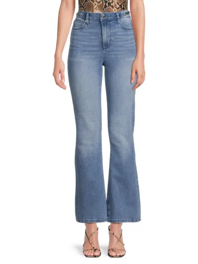 Karl Lagerfeld Women's Mid Rise Wide Leg Jeans In Blue