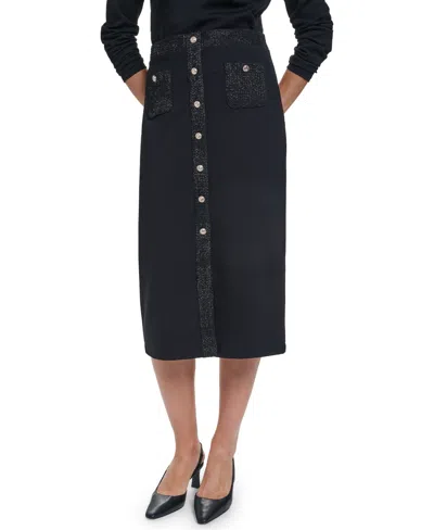 Karl Lagerfeld Women's Midi Pencil Skirt In Black
