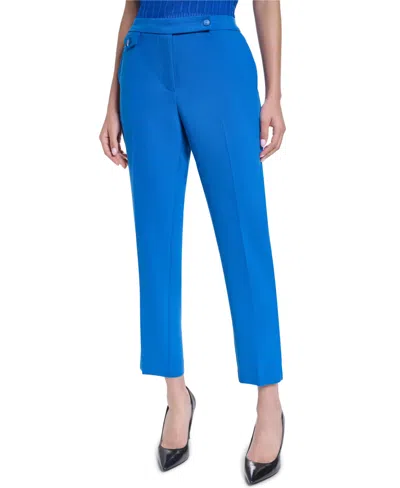 Karl Lagerfeld Women's Mid-rise Ankle Pants In Blue
