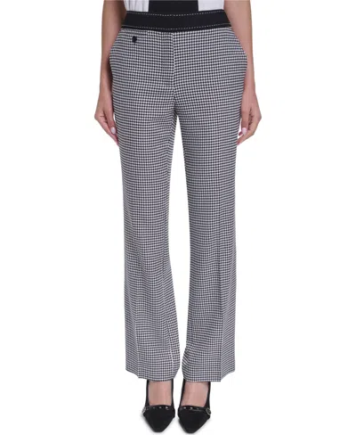 Karl Lagerfeld Women's Mid-rise Flare Pants In White