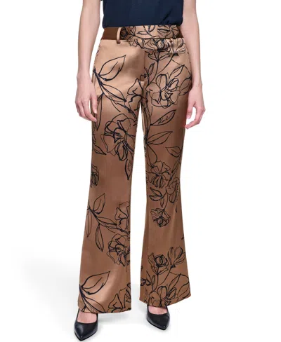 Karl Lagerfeld Women's Mid-rise Full Length Pants In Multi