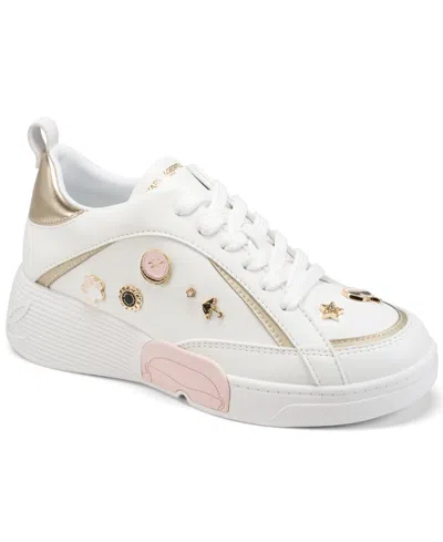 Karl Lagerfeld Paris Mineola Lace Up Sneaker In White