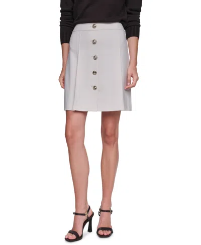 Karl Lagerfeld Women's Mini Pleated Skirt In Gray