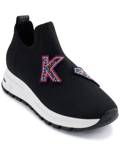 Karl Lagerfeld Mirren Slip-on Wedge Sneaker In Black