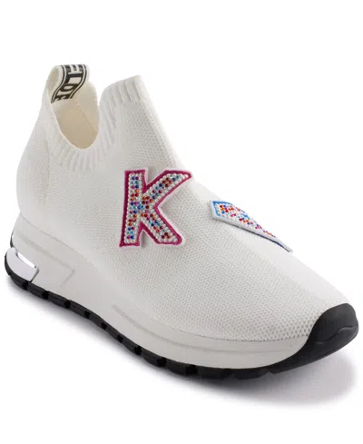 Karl Lagerfeld Mirren Slip-on Wedge Sneaker In Bright White