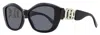 Karl Lagerfeld Women's Modified Rectangle Sunglasses Kl6102s 001 Black 56mm