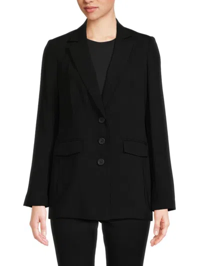 Karl Lagerfeld Women's Notch Lapel Blazer In Black