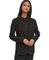 Karl Lagerfeld Women's Notched Lapel One Button Blazer In Black