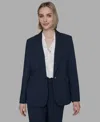 Karl Lagerfeld Women's Notched Lapel One Button Blazer In Blue