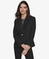 Karl Lagerfeld Women's Notched-lapel Single-button Blazer In Black