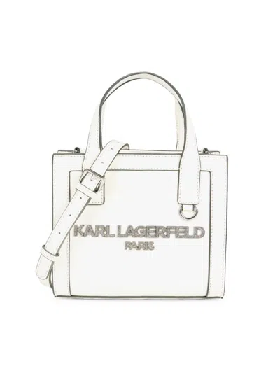 Karl Lagerfeld Women's Nouveau Small Leather Tote Bag In White