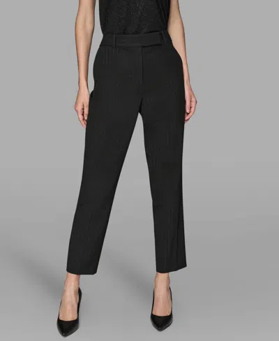 Karl Lagerfeld Women's Novelty Slim Leg Pants In Black