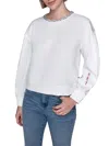 Karl Lagerfeld Women's October Fashion Embellished Neck Pullover In White