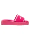 Karl Lagerfeld Women's Ohare 30mm Logo Wedge Heel Sandals In Teaberry