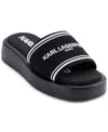 Karl Lagerfeld Ohare Platform Slide Sandal In Black