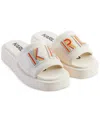 Karl Lagerfeld Opal Platform Sandal In Cream