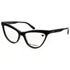 Karl Lagerfeld Women's 54mm Black Opticals Kl6079-001 In Black
