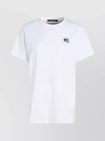 KARL LAGERFELD WOMEN'S ORGANIC COTTON KNITTED T-SHIRT