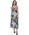 Karl Lagerfeld Women's Paris Scene Slip Midi Dress In Soft White
