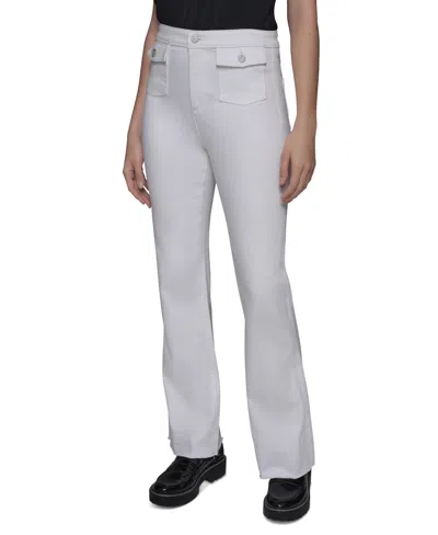 Karl Lagerfeld Women's Patch Pocket Flare-leg Jeans
