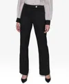 Karl Lagerfeld Women's Patterned Wide-leg Pants In Black