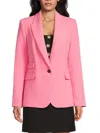 Karl Lagerfeld Women's Peak Lapel Single-button Blazer In Pink Sherbert