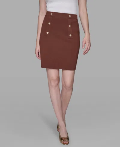 Karl Lagerfeld Women's Pencil Skirt In Brown