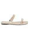 Karl Lagerfeld Women's Penna Faux Pearl Embellished Flat Sandals In Champagne