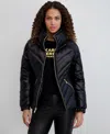 Karl Lagerfeld Women's Pillow-collar Puffer Coat In Blue