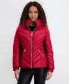 Karl Lagerfeld Women's Pillow-collar Puffer Coat In Red