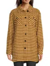 KARL LAGERFELD WOMEN'S PLAID SHIRT JACKET