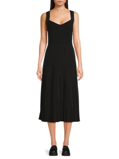 Karl Lagerfeld Women's Pleated Flare Midi-dress
