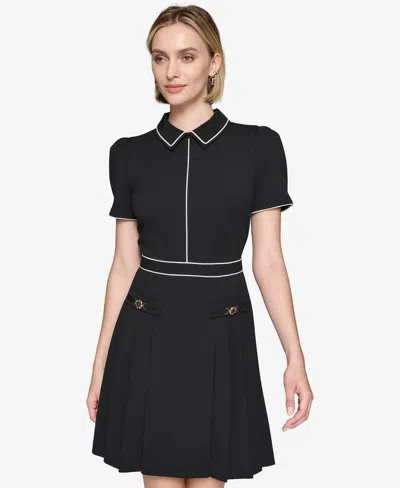KARL LAGERFELD WOMEN'S PLEATED-SKIRT DRESS