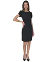 Karl Lagerfeld Ruched Sleeve Sheath Dress In Black