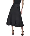 Karl Lagerfeld Women's Pocket-front Cotton Midi Bubble Skirt