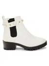 Karl Lagerfeld Pola Imitation Pearl Chelsea Bootie In White