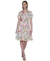 Karl Lagerfeld Womens Printed Cotton A Line Shirtdress 0 14p