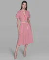 Karl Lagerfeld Women's Printed Midi Dress In Pink